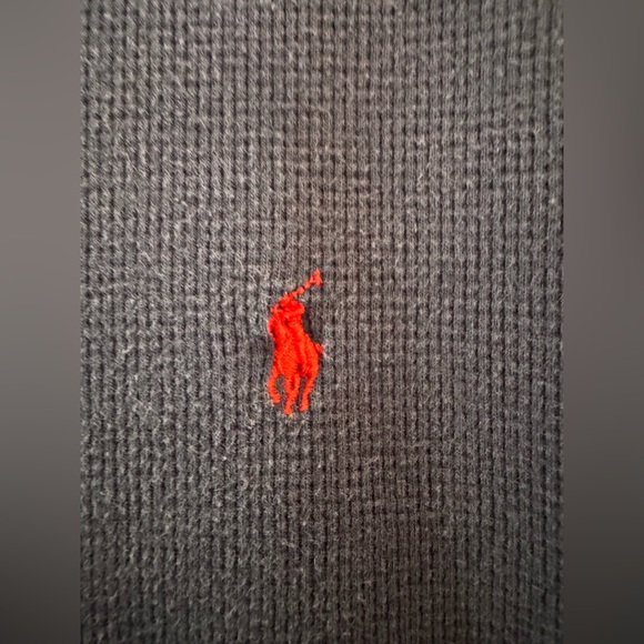 👕Ralph Lauren Polo👕 Boys Waffle-Knit Long-Sleeve Tee – Navy - Sz Medium (10–12) - Picture 8 of 13